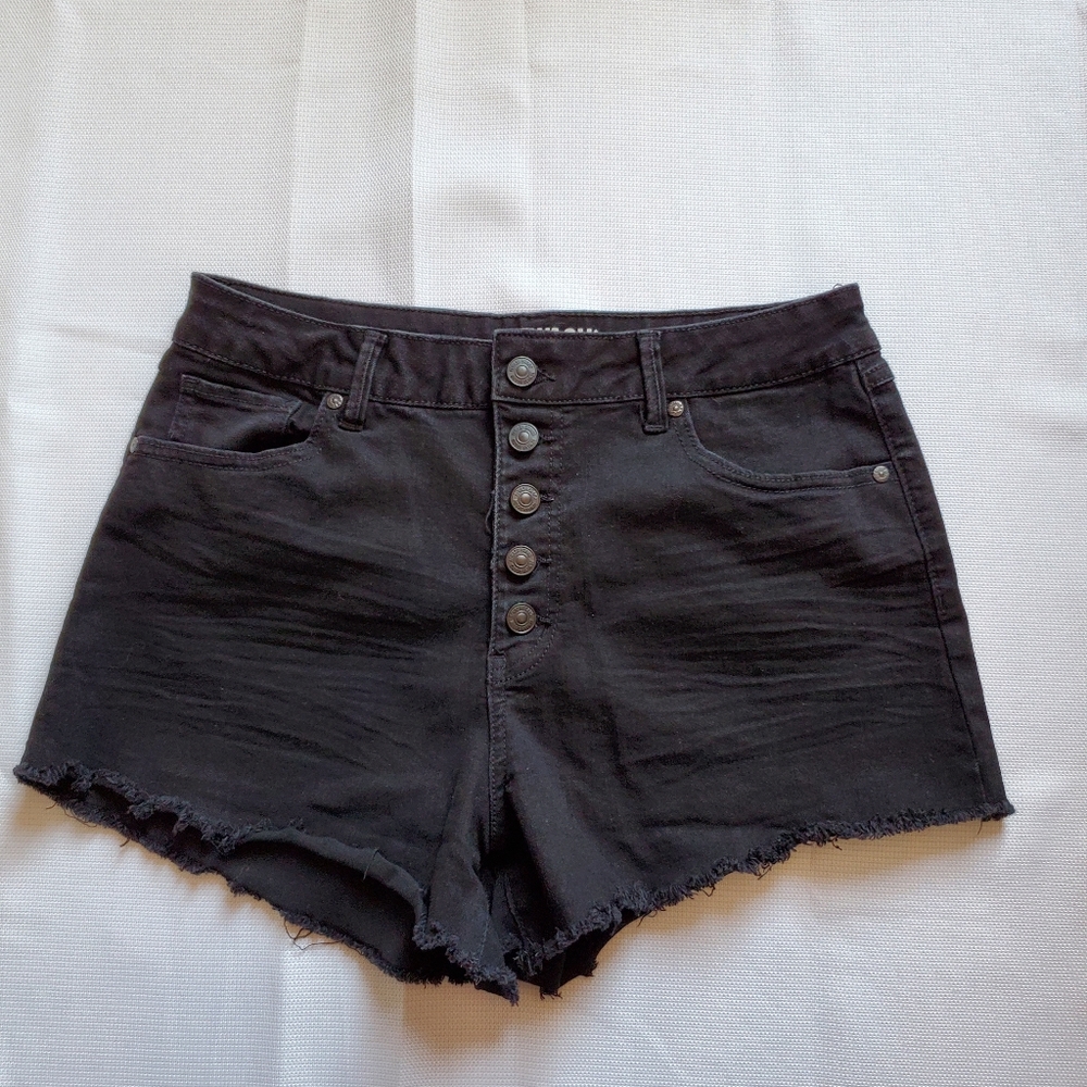 Rewash High Waisted Black Denim Shorts Size 11